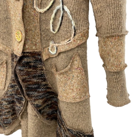 Fantazia Lagenlook Cardigan Swirl Sweater Coat Cardi Women's Medium Layered - Picture 7 of 10